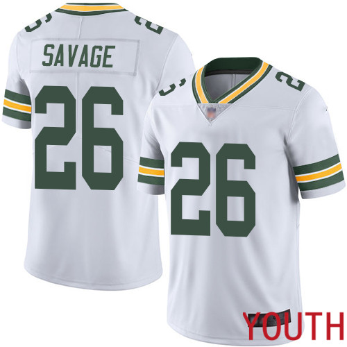 Green Bay Packers Limited White Youth #26 Savage Darnell Road Jersey Nike NFL Vapor Untouchable